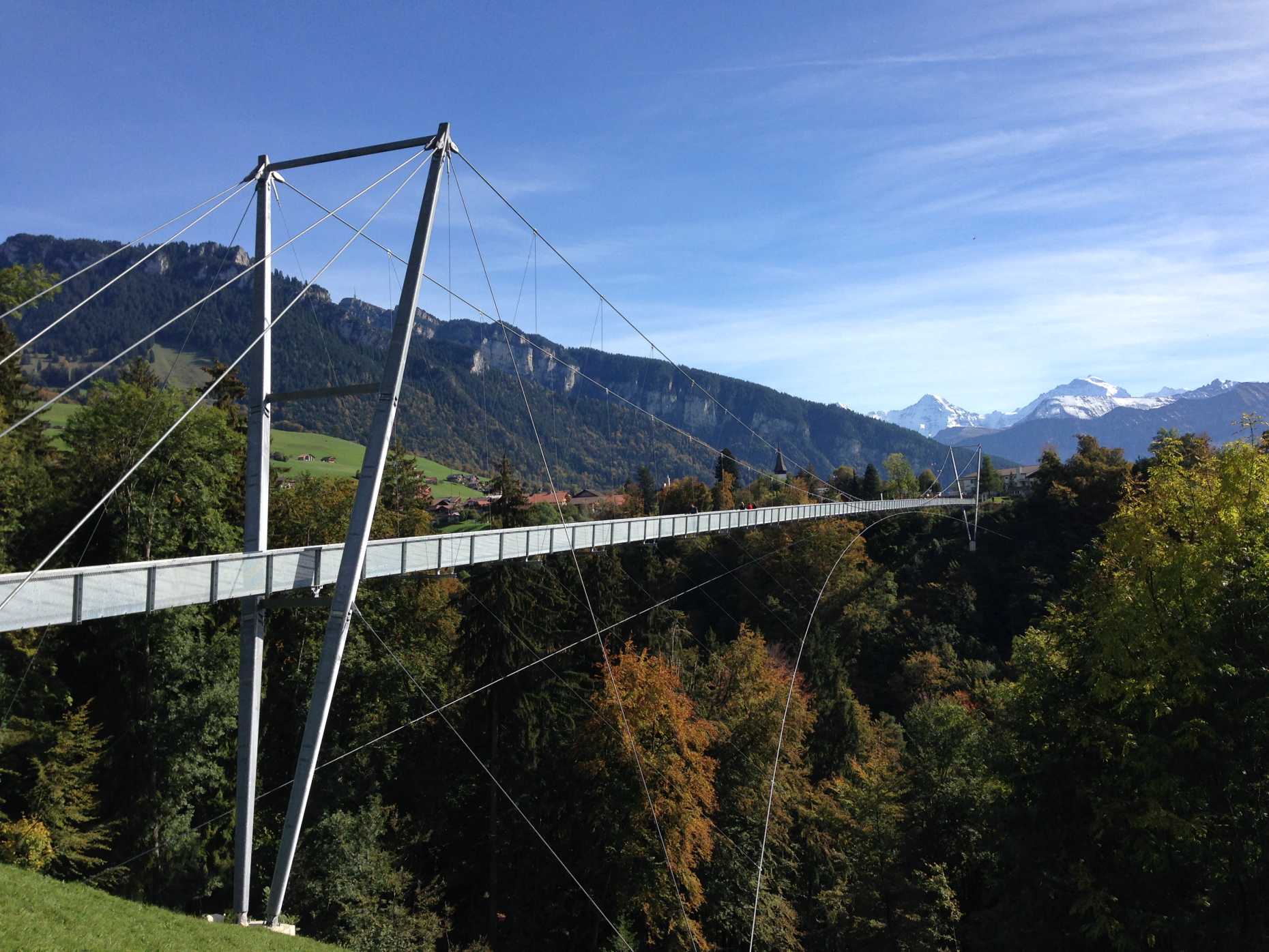 suspension bridge from Sigriswil to Aeschlen 